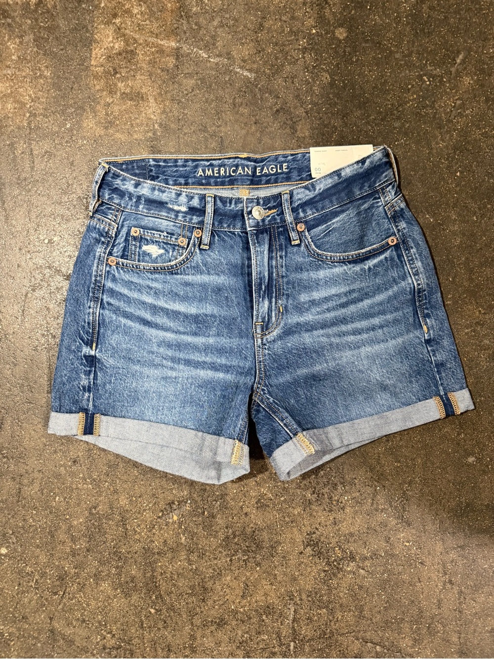 American Eagle Outfitters Medium Blue Rolled Cuff Denim Shorts